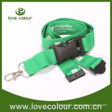 Fashion polyester customise lanyard with metal hook